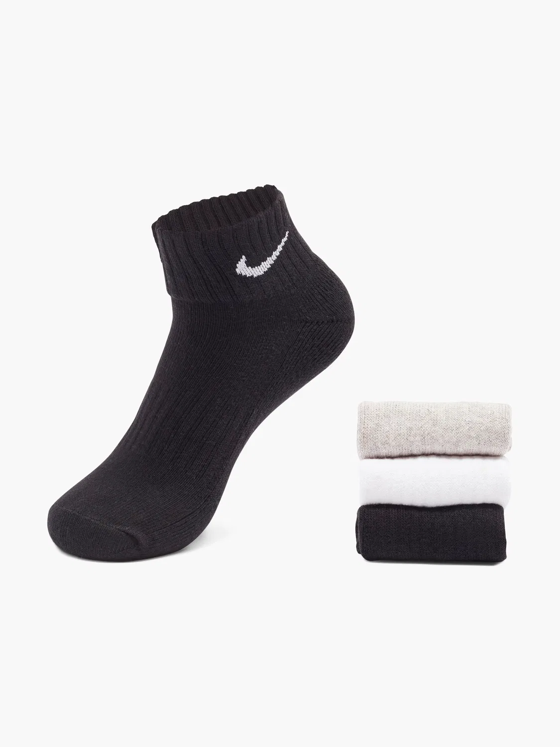 Женские носки-следы 3 пары Nike, черный