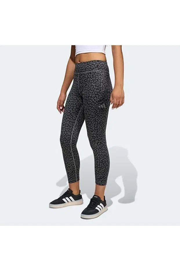 Детские спортивные леггинсы для девочек с леопардовым принтом Future Icons 7/8 Adidas, Gray