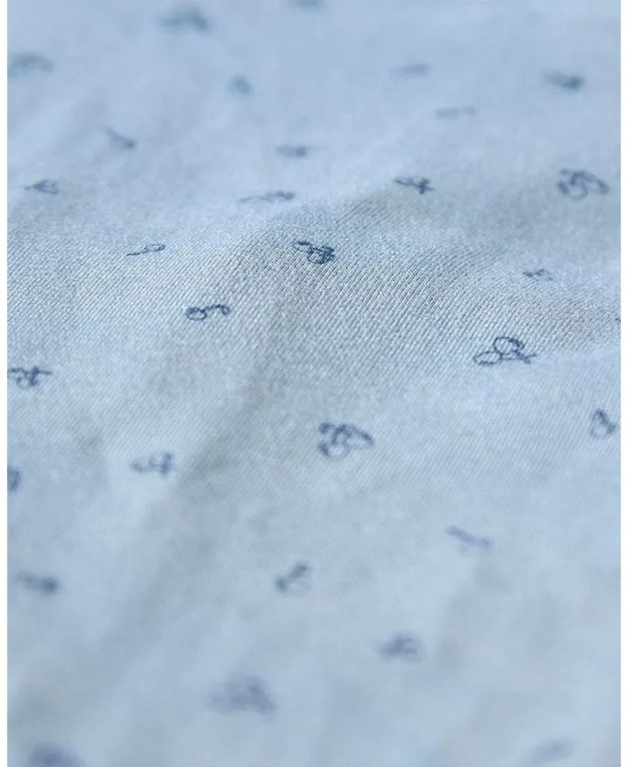 Детский комбинезон-слип с принтом Cherries MeMoi, Blue — фото 3