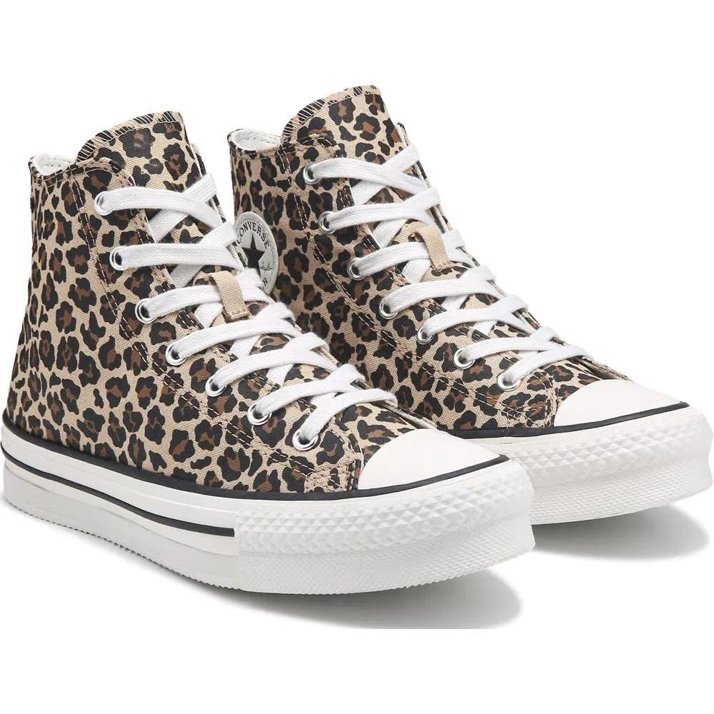 Детские высокие кеды Chuck Taylor All Star Lift Converse, Leopard Print