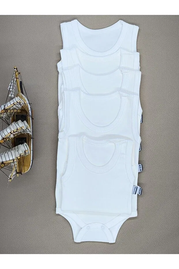 Детский комплект боди для девочек и мальчиков хлопковый Basics Vieso, White1 — фото 4