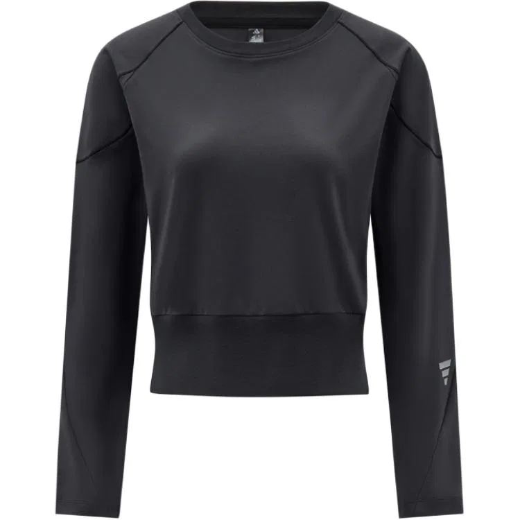 Женский свитшот с круглым вырезом Adidas FOS, Black