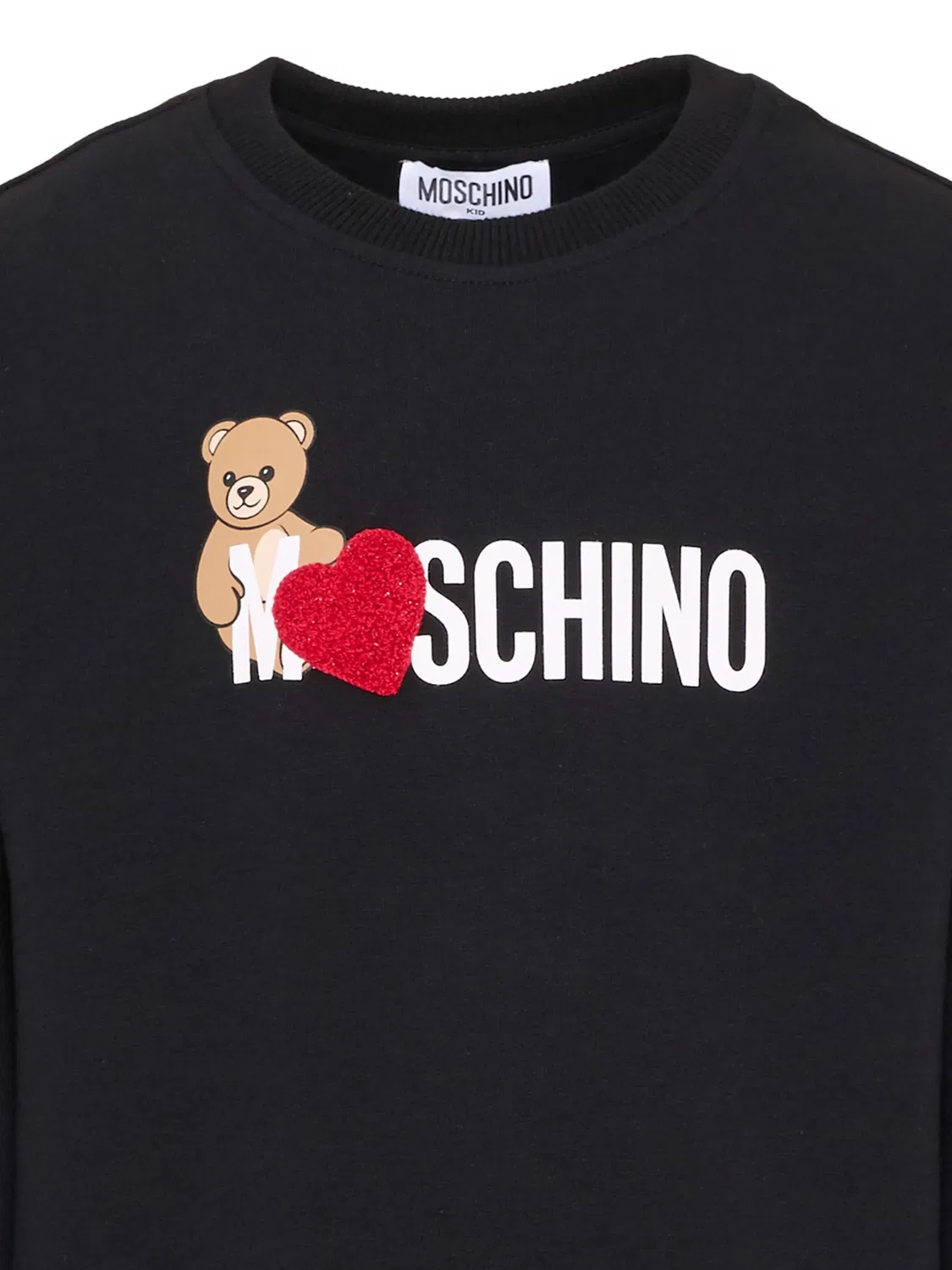 Платье с оборками и логотипом черное Moschino, черный — фото 2