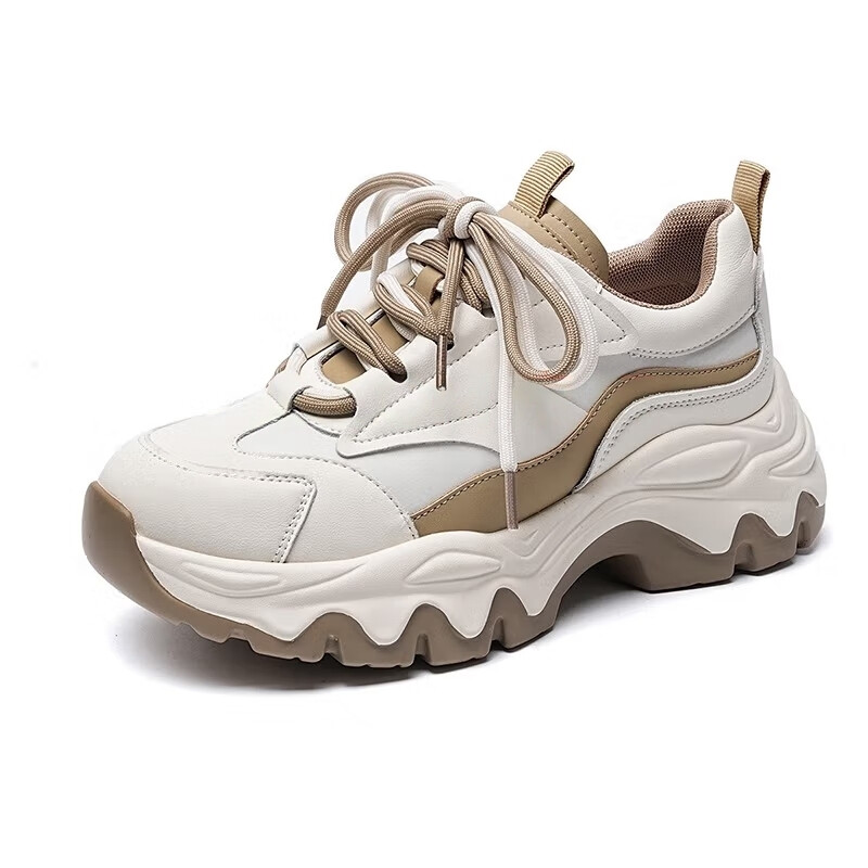 

Кроссовки Eblan Thick-soled Increased Breathable (размер 38), белый/песочный