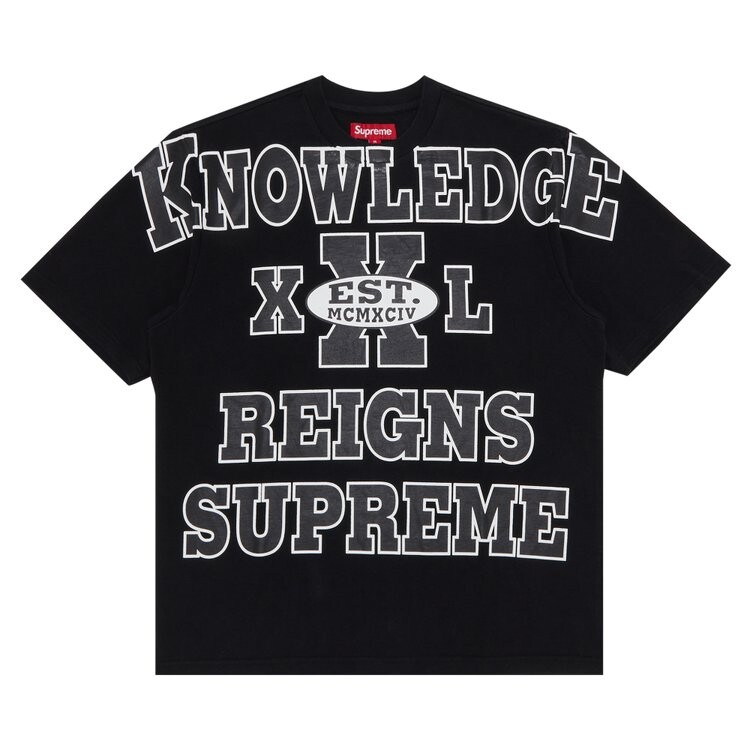 

Топ Supreme Overprint Knowledge Short-Sleeve Top, черный
