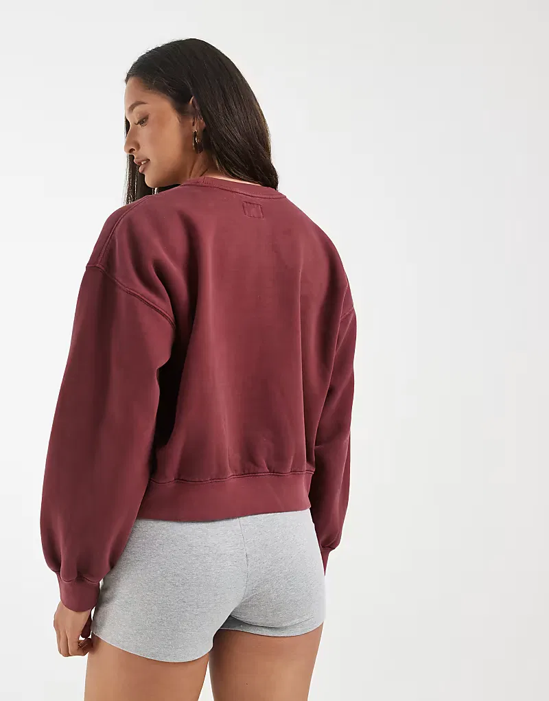 Свитер Levi's свободного кроя с винтажным логотипом, выцветшего, бордовый — фото 4