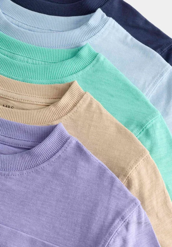 Футболка с круглым вырезом Basic t-shirt Marks & Spencer Mix, синий — фото 2