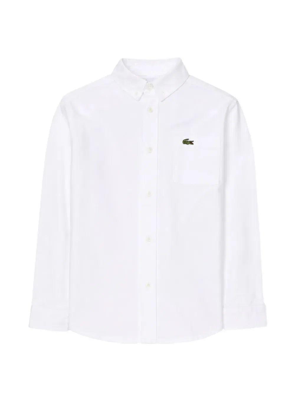 Рубашка на пуговицах с логотипом Lacoste Kids, белый