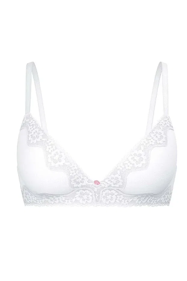 Женский бюстгальтер с V-образным вырезом и принтом в полоску Victoria'S Secret, Vs White — фото 3