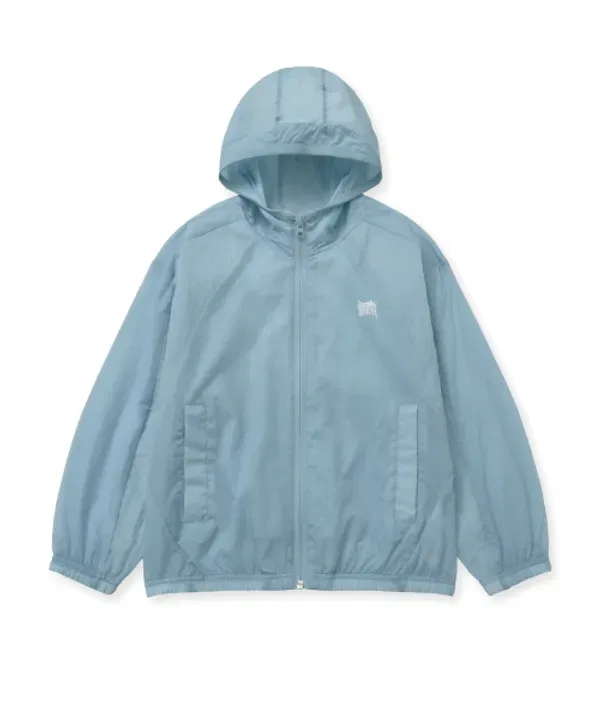 Ветровка детская с логотипом, Kids Tag Light Windbreaker Brownbreath Kids, светло-голубой — фото 3