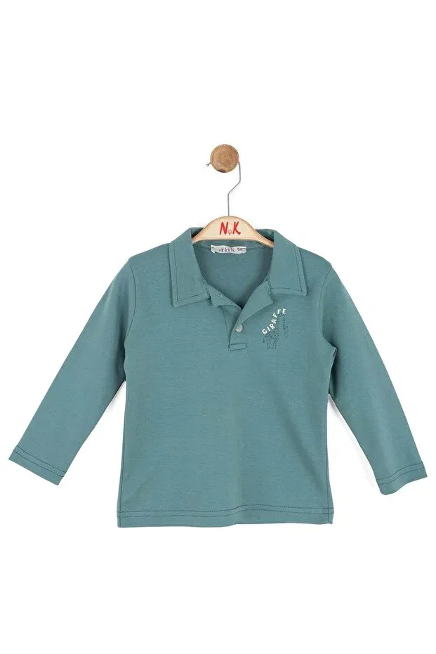 Детская футболка с длинным рукавом с принтом Nk Kids, Green
