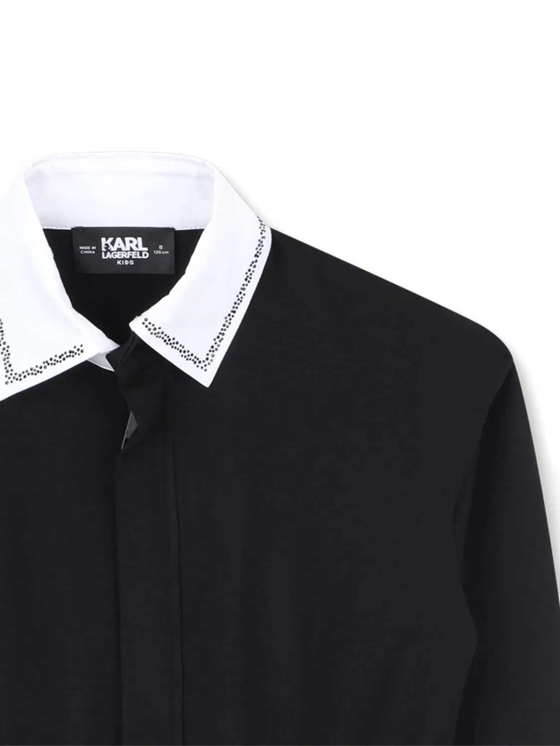 Платье-рубашка с завязкой на талии Karl Lagerfeld, черный — фото 2