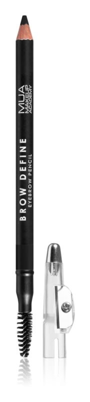 

Перманентный карандаш для бровей с кисточкой MUA Makeup Academy Brow Define, оттенок Black 1.2 г
