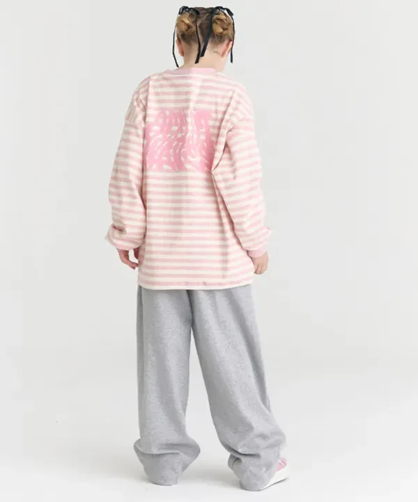 Костюм из футера с волновым принтом, F6 Ocelot Junior, розовый