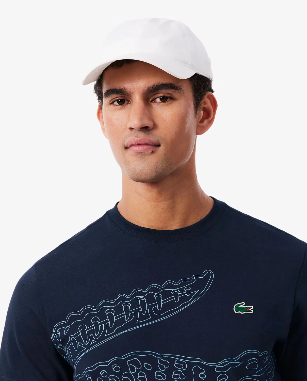 Мужская спортивная футболка с принтом Lacoste, Azul Oscuro — фото 3