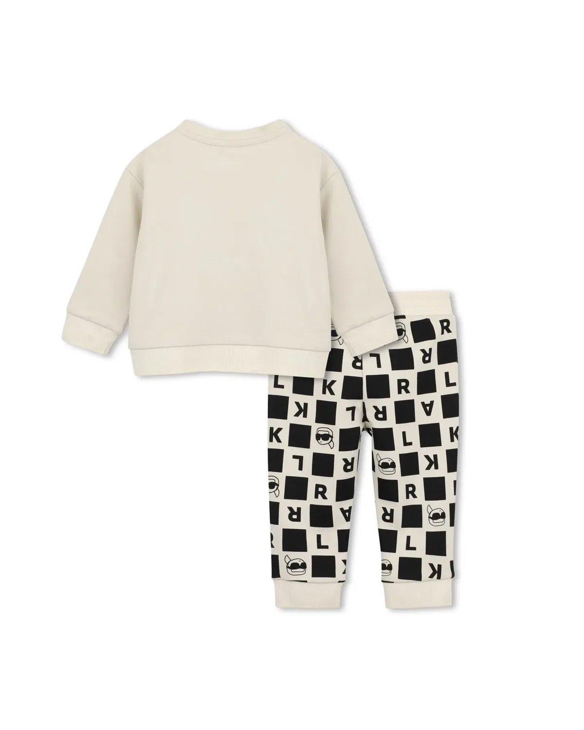 Детский комплект для мальчиков с принтом Karl Lagerfeld Kids, Cream — фото 3