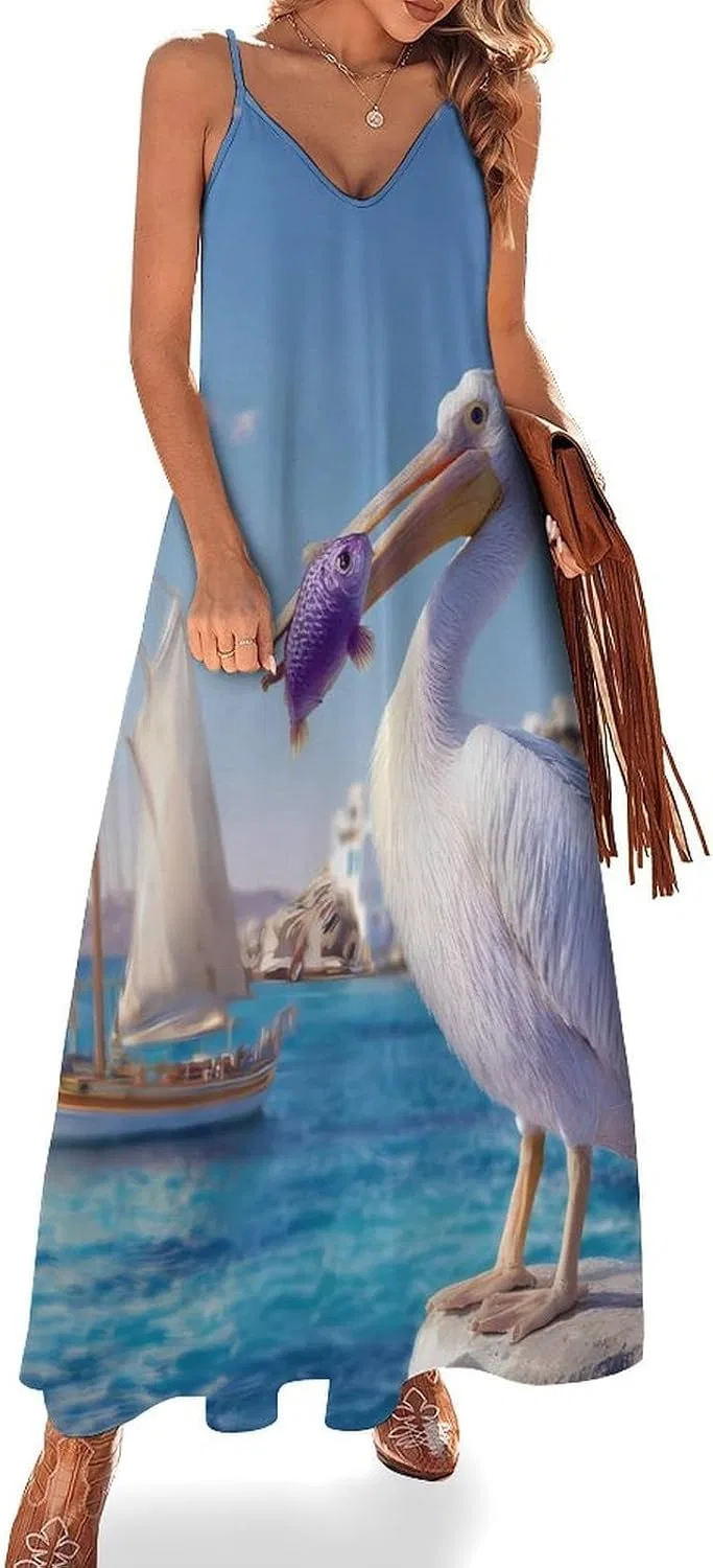 Женское макси-платье на бретелях Pelican View, Style