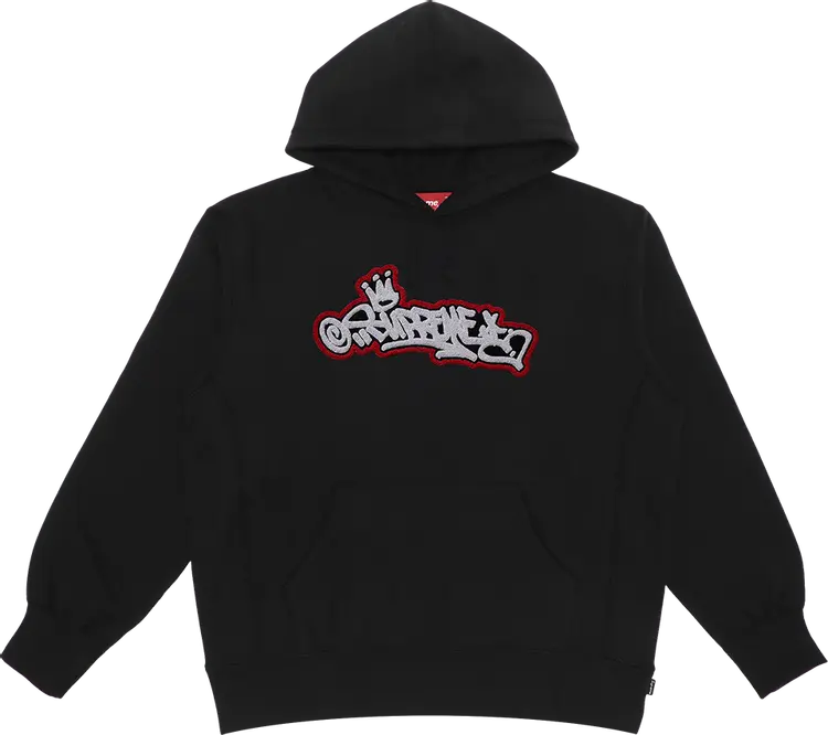 

Толстовка Supreme Handstyle Hooded Sweatshirt 'Black', черный