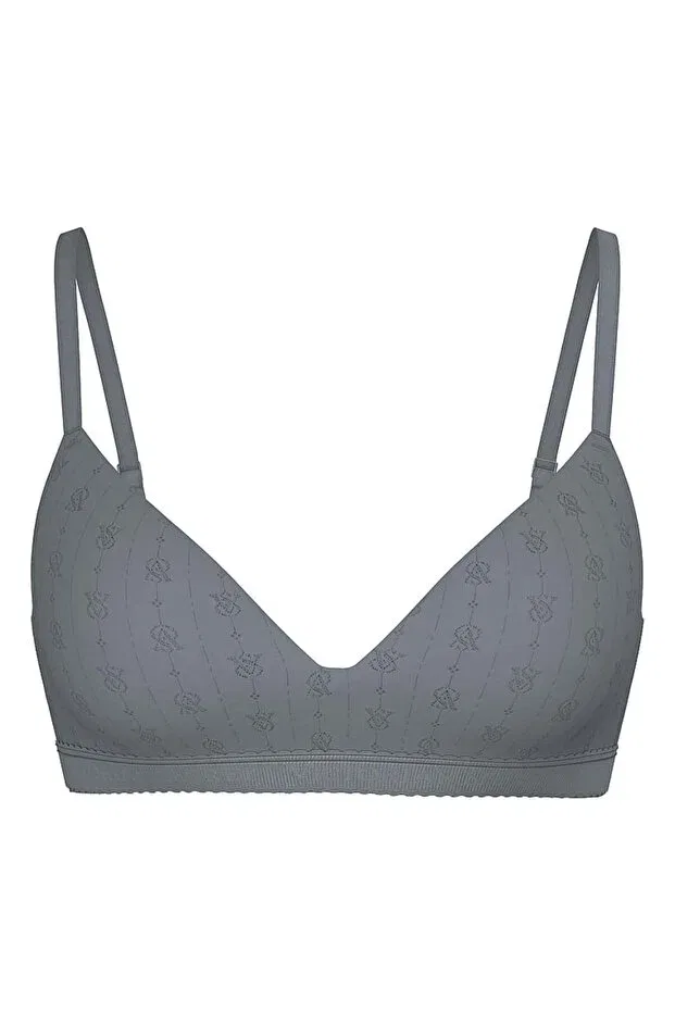 Женский бюстгальтер с V-образным вырезом Victoria'S Secret, Steel Gray — фото 3