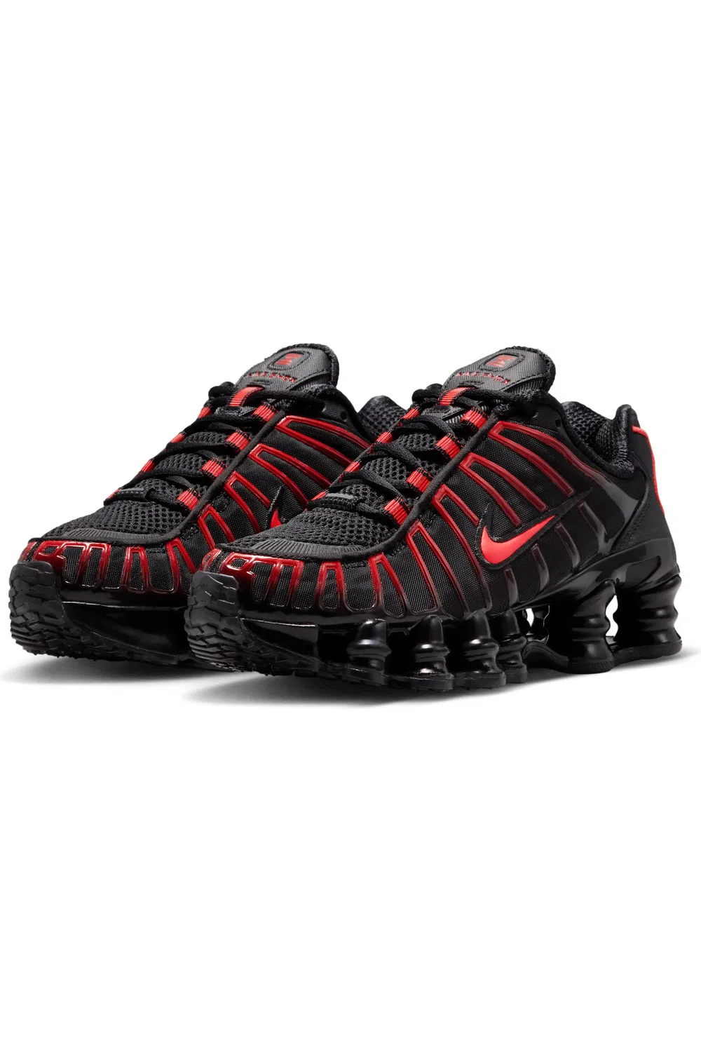 Кроссовки детские с амортизацией Nike Shox TL, Black/Black/Light Crimson