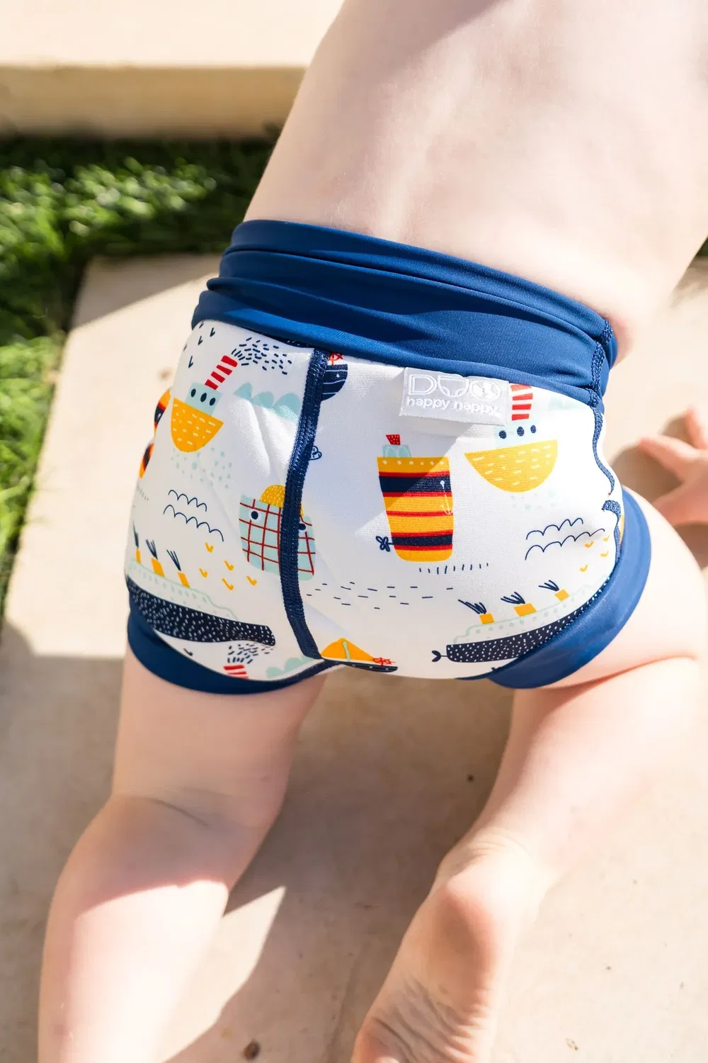 Многоразовый плавательный подгузник Happy Nappy Duo Tug Boats Splash About, Multi — фото 3