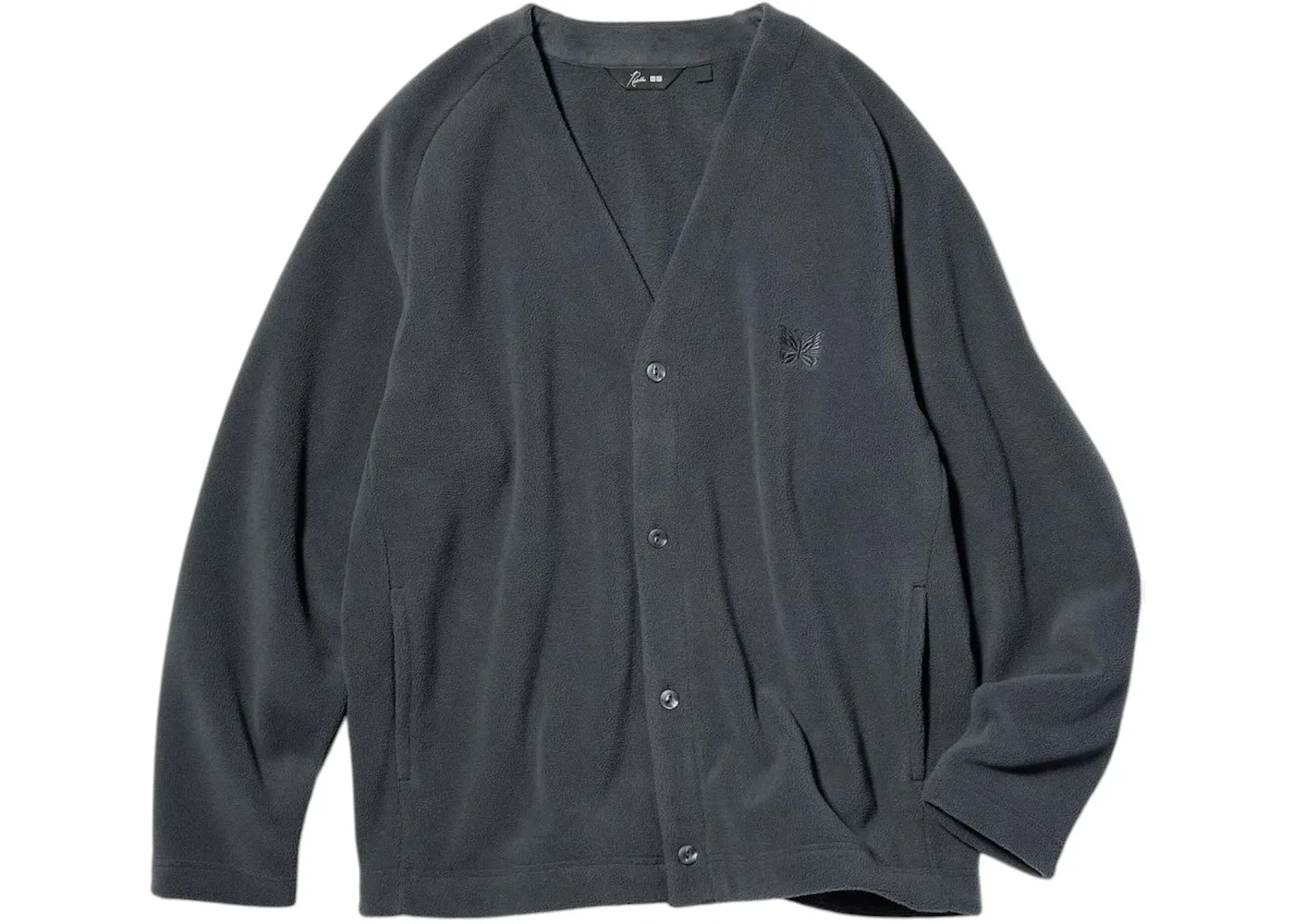 Детский кардиган из флиса Uniqlo x Needles Cardigan (Asia Sizing), Dark Grey