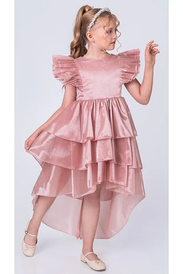 Детское платье для девочек без рукавов с принтом Vragia Evening Dress Mnk Baby&Kids, Rose Dry — фото 3