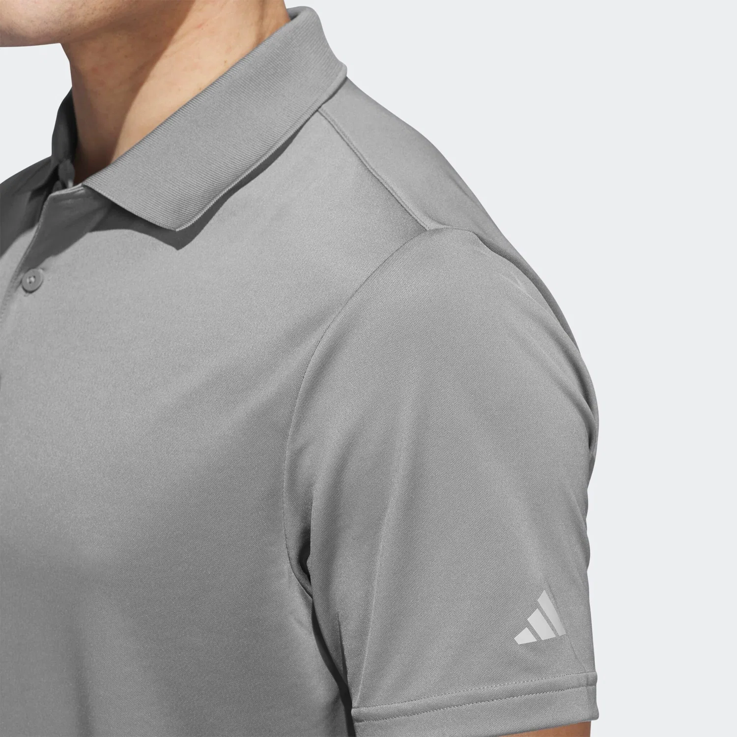 Мужское поло для гольфа с приталенным кроем Adidas Performance, Grey Three — фото 4