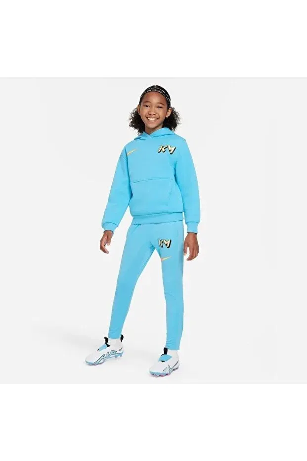 Детские спортивные штаны с утяжкой Dri-Fit Kylian Mbappé Nike, Blue — фото 2