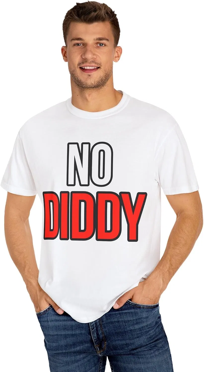 Футболка с принтом No Diddy Comfort Colors 1717, White — фото 2