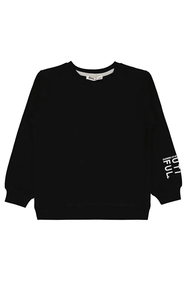Детские свитшот для девочек с длинным рукавом Civil Girls, Black