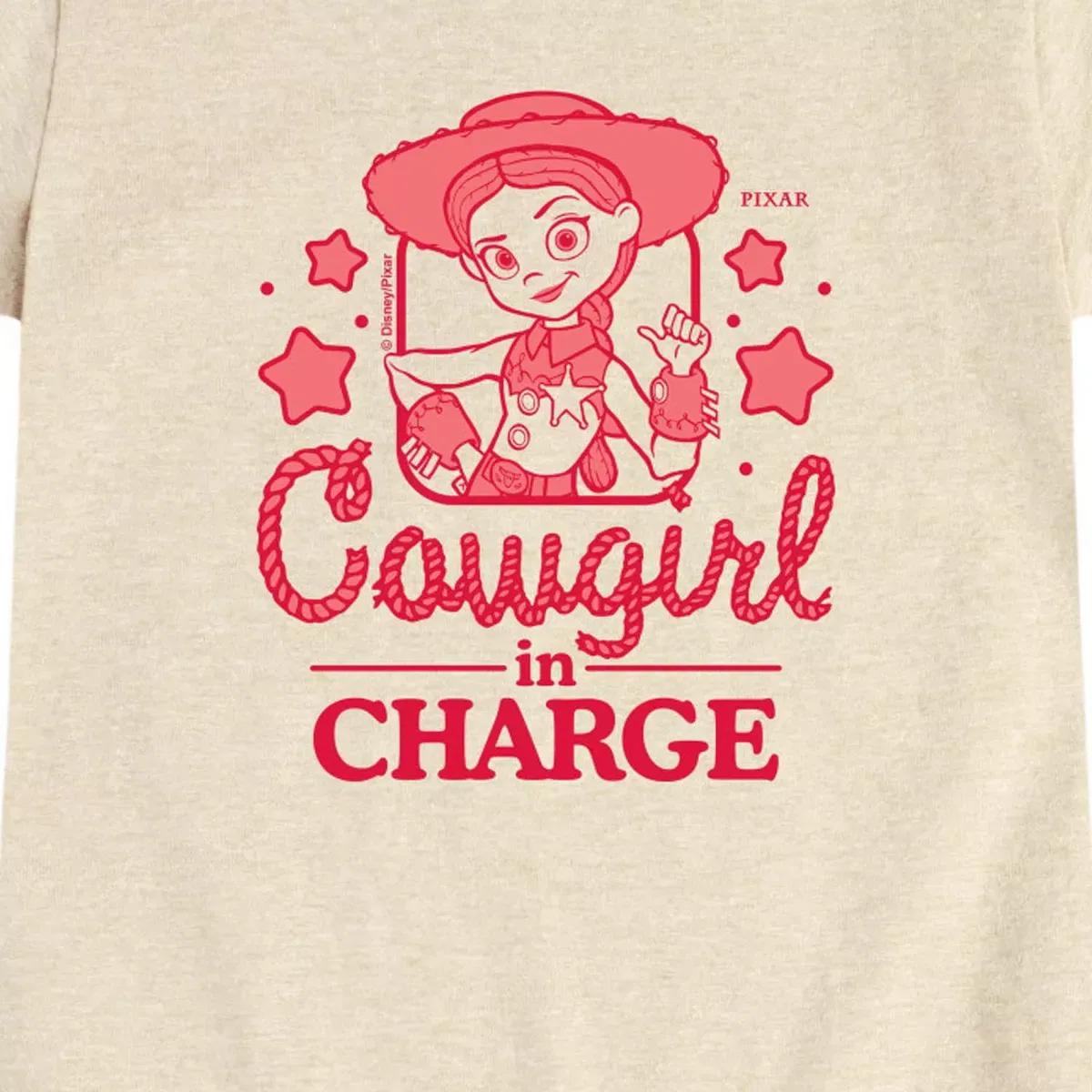 Детская футболка для девочек с принтом Cowgirl in Charge Toy Story, Birch — фото 2