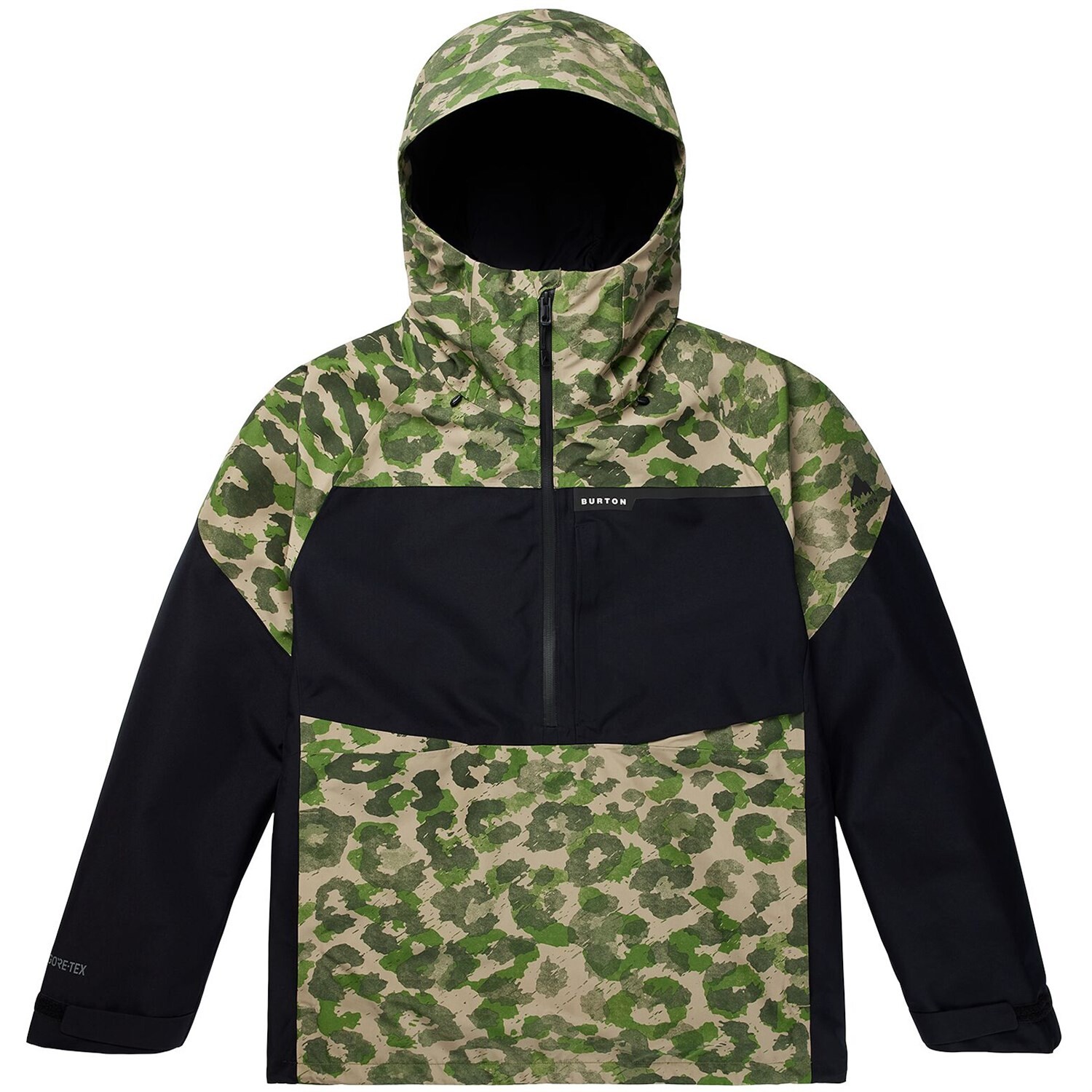 

Анорак Burton Goretex Pillowline, черный / зеленый / бежевый