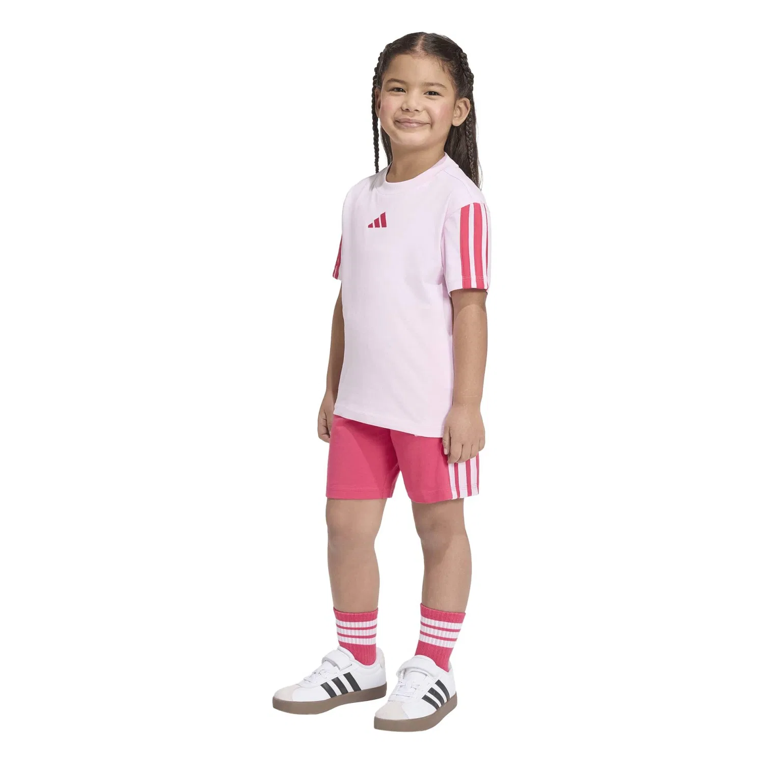 Детский спортивный комплект LK 3S T-SET Adidas, Rosa — фото 3
