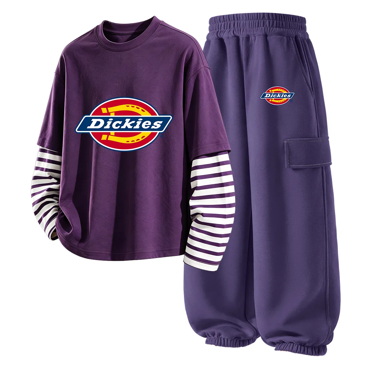 Детский комплект спортивной одежды с принтом Dickies, Purple/Navy Blue — фото 3