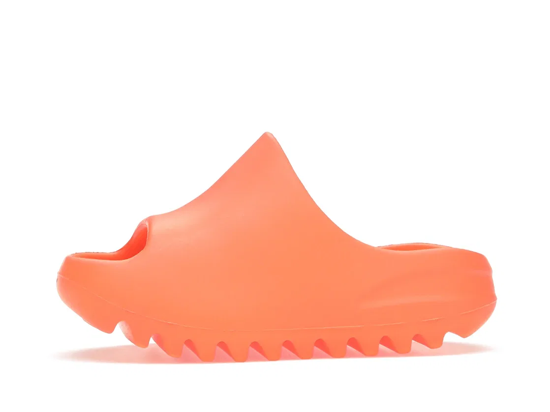 Детские шлепанцы с открытым носком Adidas Yeezy Slide, Enflame Orange — фото 3