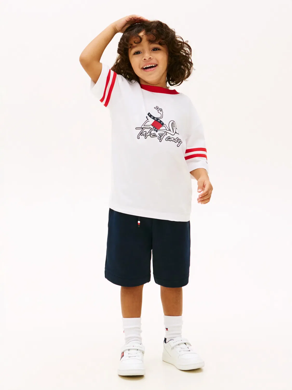 Детский комплект для мальчиков с принтом Tommy Hilfiger, Красный
