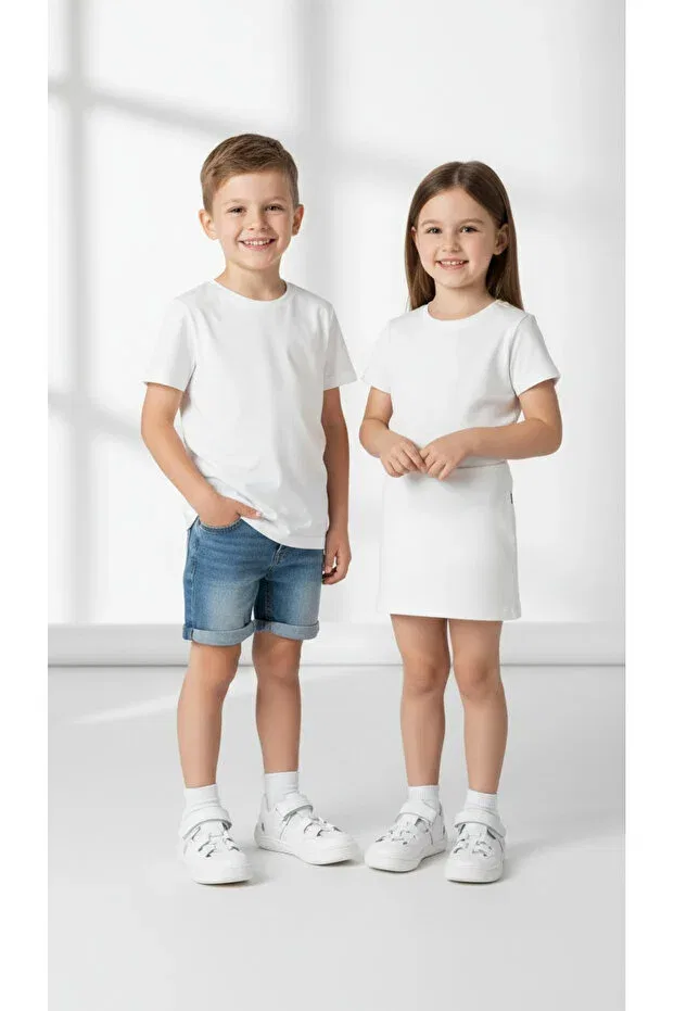 Детские кеды из натуральной кожи Kids A More, White — фото 2