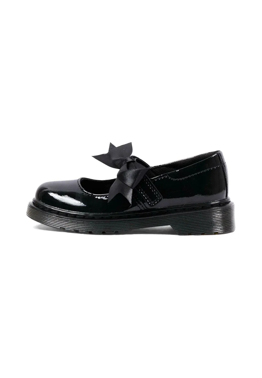 Балетки Dr. Martens с ремешком на щиколотке, кожаные, черные