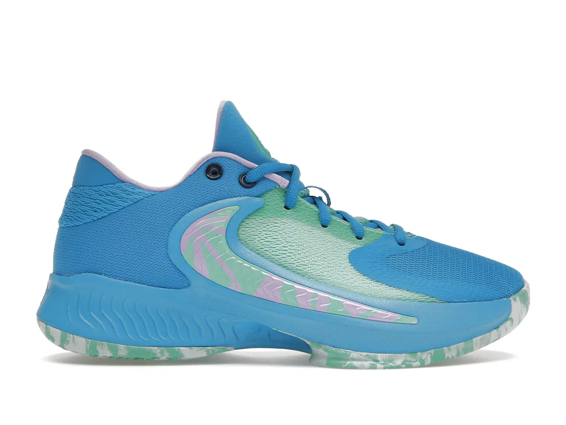 Детские кроссовки для баскетбола Nike Zoom Freak 4 Birthstone (GS) Nike, Laser Blue/Light Menta/Glacier Blue/Lilac