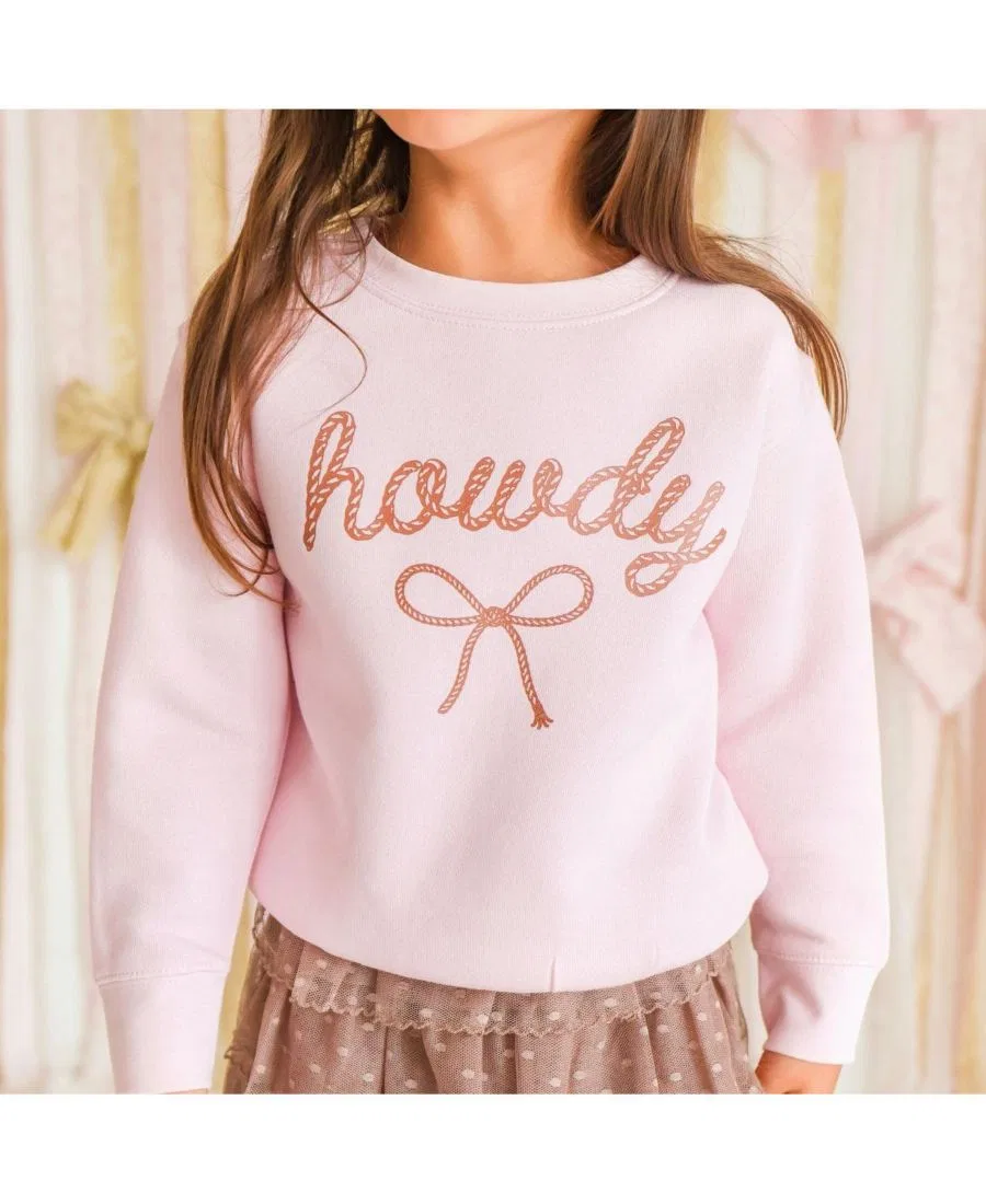 Детский свитшот Howdy Darling Western Sweet Wink, Ballet Pink — фото 2
