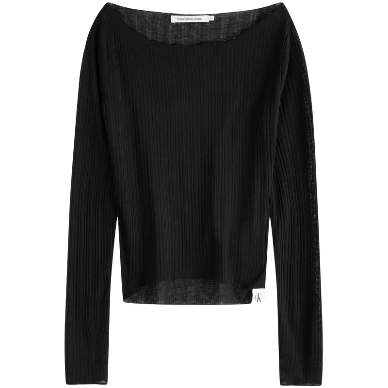 Трикотаж с лодочкой Calvin Klein, Black — фото 3