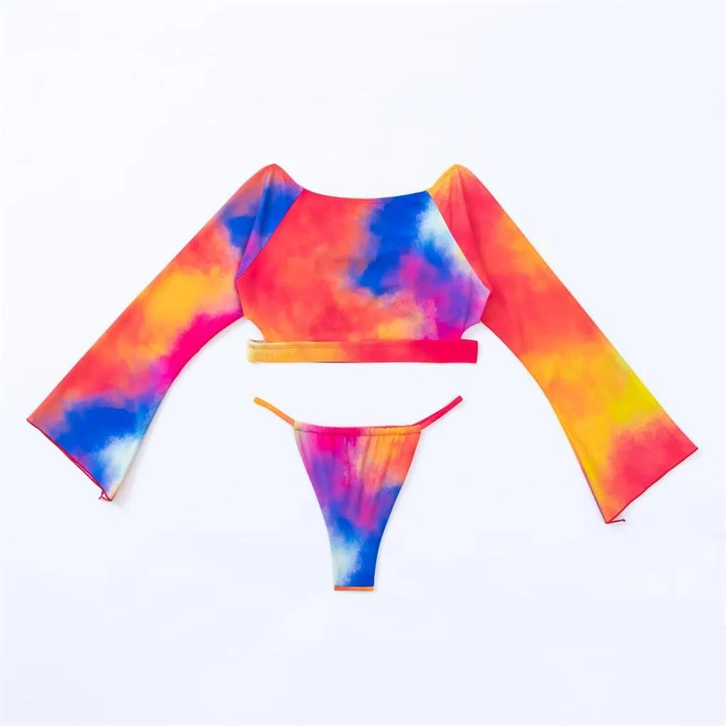 Женский бикини-комплект с ярким узором Tie Dye — фото 3