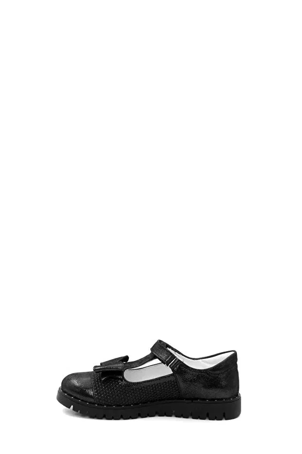 Детские повседневные туфли для девочек из натуральной кожи Fast Step, Black Satin — фото 2
