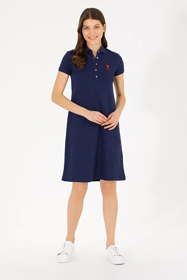 Женское платье-поло хлопковое U.S. Polo Assn., Navy