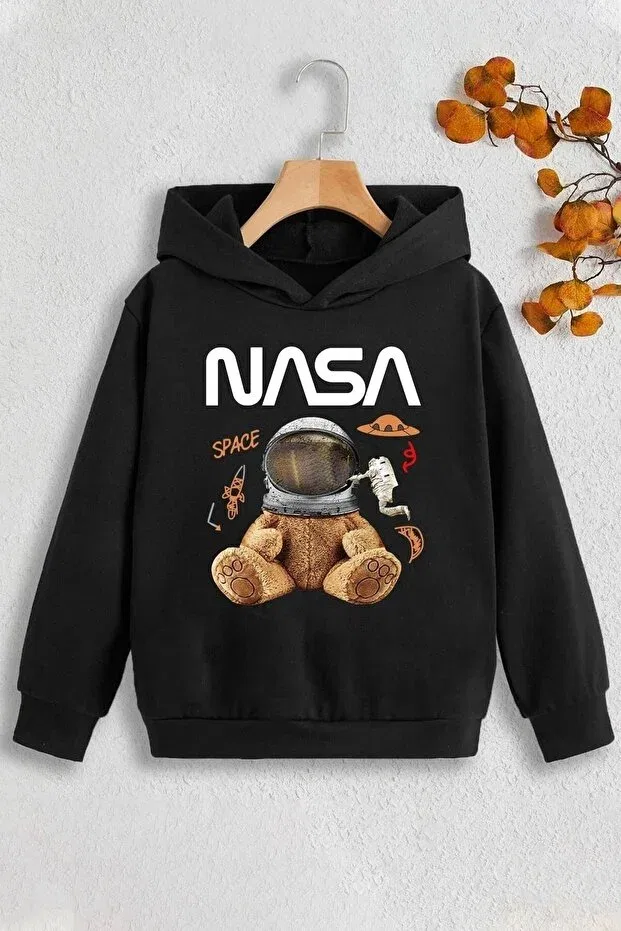 Детские свитшот для девочек с принтом Children'S Friendly Bears Printed Trendypassion, Black5