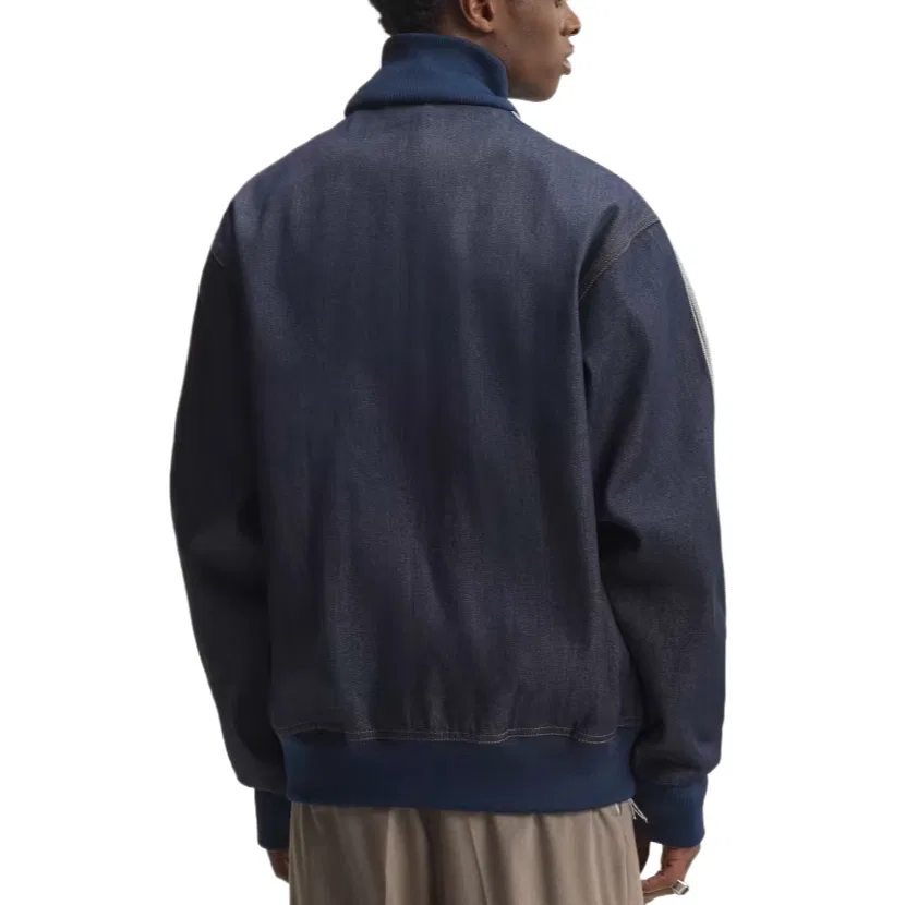 Мужская куртка джинсовая с воротником-стойкой Adidas Originals, Indigo Denim — фото 4