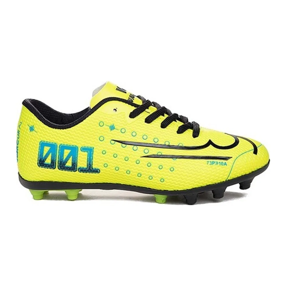 Детские футбольные бутсы для мальчиков с шнуровкой, Yellow Black Walked