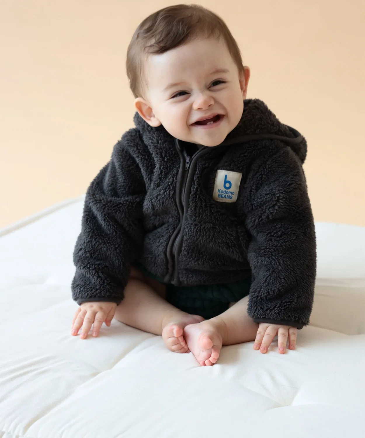 Детский флисовый худи с молнией Kodomo Beams, Charcoal Grey