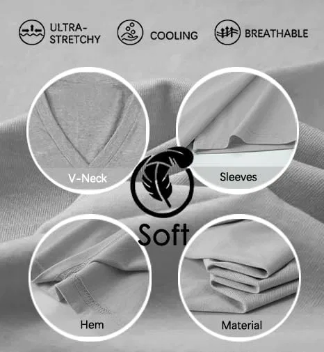 Футболка с V-образным вырезом с принтом лабрадора, Cotton, Grey-1 — фото 2